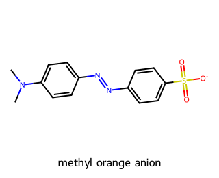 structural formula of the methyl orange anion