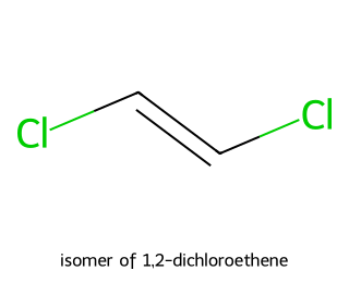 skeletal formula of an isomer of 1,2-dichloroethene