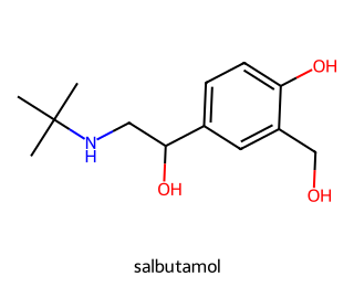 structure of salbutamol