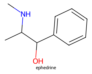 skeletal formula of ephedrine