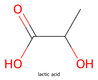skeletal formula of lactic acid