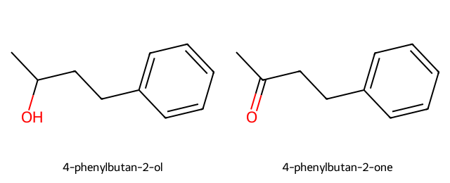 skeletal formulas of the compounds shown