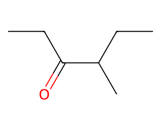 skeletal formula of a ketone