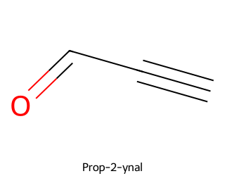 skeletal formula of prop-2-ynal