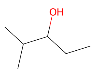 skeletal formula of an alcohol