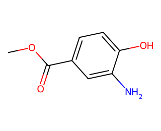skeletal formula of the compound shown