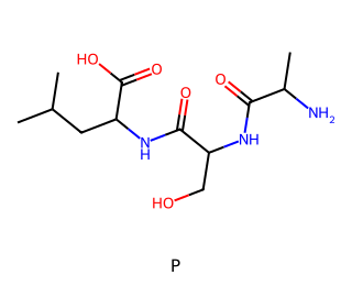 skeletal formula of the compound shown