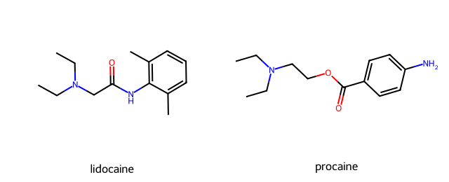 skeletal formulas of the compounds shown