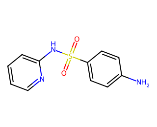 structural formula of the drug molecule
