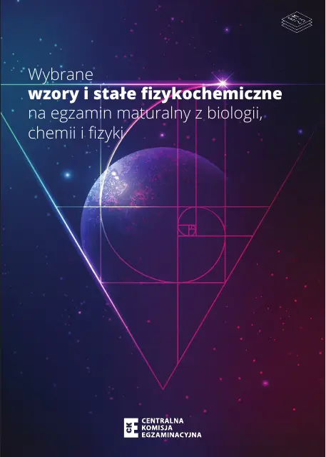 Wybrane wzory i stałe fizykochemiczne, strona 1 (oryginalna broszura CKE)